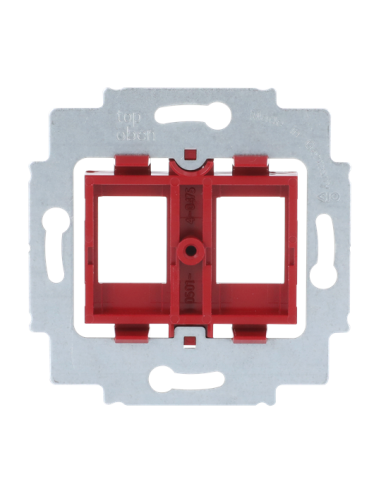 1812-500PIERŚCIEŃ NOŚNY Z COKOŁEM DO 2 ZŁĄCZY MODULAR JACK. CZERWONY