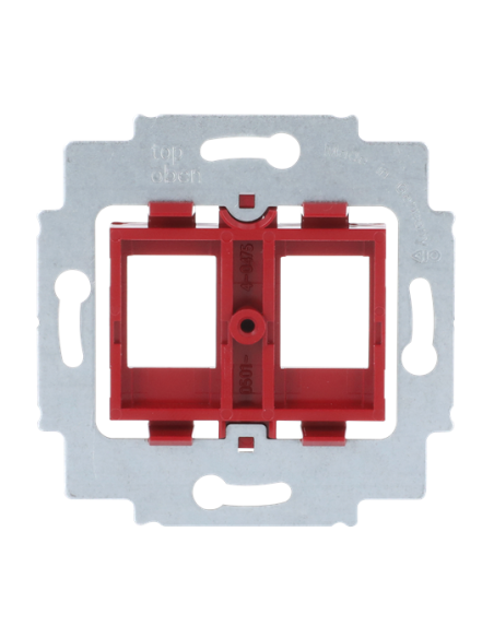 1812-500PIERŚCIEŃ NOŚNY Z COKOŁEM DO 2 ZŁĄCZY MODULAR JACK. CZERWONY
