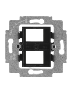 1814-500PIERŚCIEŃ NOŚNY Z COKOŁEM DO 2 ZŁĄCZY MODULAR JACK. CZARNY
