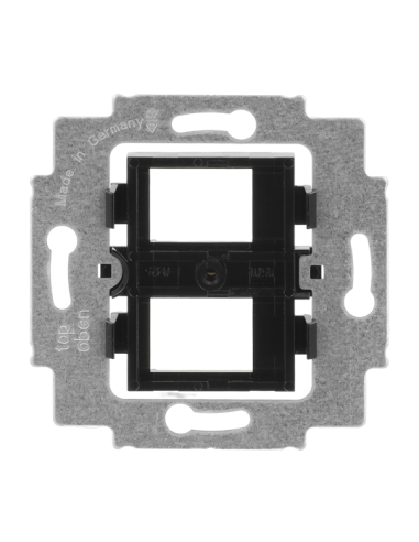 1814-500PIERŚCIEŃ NOŚNY Z COKOŁEM DO 2 ZŁĄCZY MODULAR JACK. CZARNY