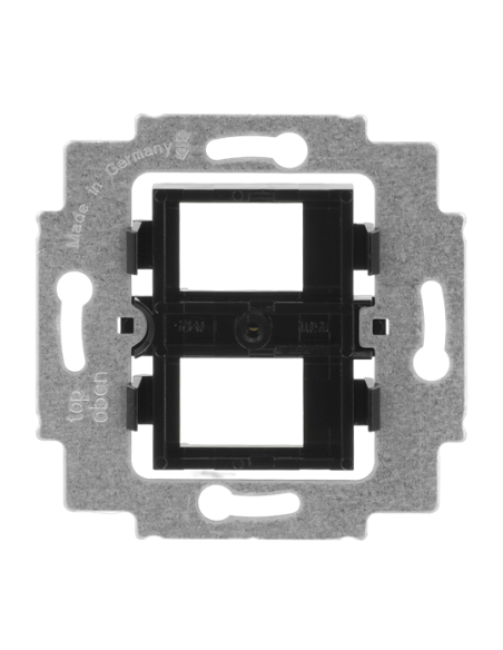 1814-500PIERŚCIEŃ NOŚNY Z COKOŁEM DO 2 ZŁĄCZY MODULAR JACK. CZARNY