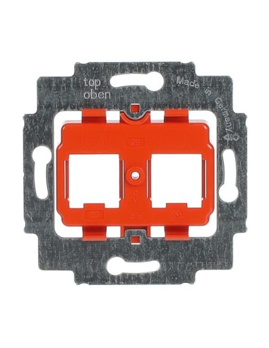 1819PIERŚCIEŃ NOŚNY Z COKOŁEM DO 2 ZŁĄCZY MODULAR JACK. POMARAŃCZOWY