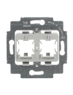1820PIERŚCIEŃ NOŚNY Z COKOŁEM DO 2 ZŁĄCZY MODULAR JACK. SZARY