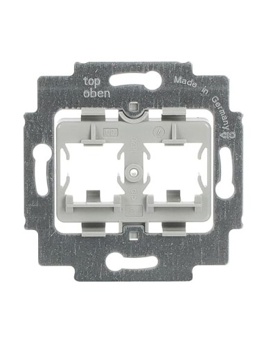 1820PIERŚCIEŃ NOŚNY Z COKOŁEM DO 2 ZŁĄCZY MODULAR JACK. SZARY