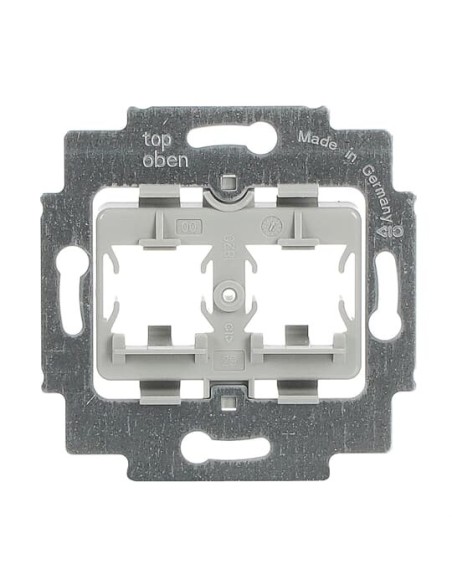 1820PIERŚCIEŃ NOŚNY Z COKOŁEM DO 2 ZŁĄCZY MODULAR JACK. SZARY