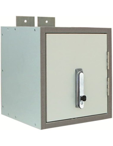 2/0UF2020 obudowa ogniotrwała szara p/t, 96M, IP41, 30min, II klasa, 682x582x205mm | pusta | drzwi pełne | brak N+PE