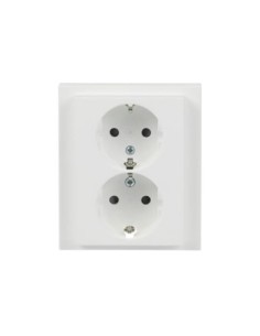 202 EUJRB-884 | gniazdo podwójne SCHUKO safety p/t komplet z ramką bez łap | future linear 884 biały matowy