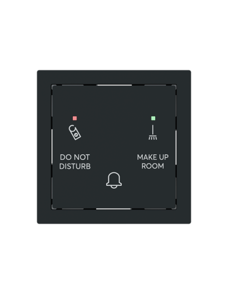 2059 UC-45M | przycisk podwójny DND/MUR mikrostyki | art linear 45M czarny matowy