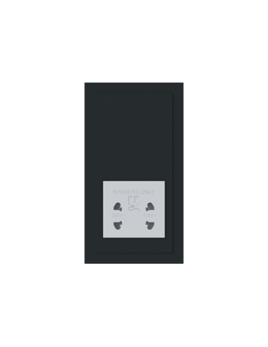 2332 UJBS-45M | gniazdo golarkowe IP20 do puszek 3030 3031 | art linear 45M czarny matowy