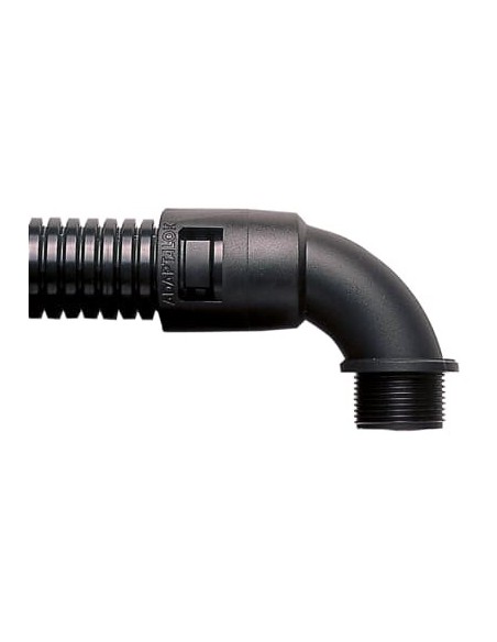 AL42/125/C90/BL ADAPTAFLEX 90D PA66 FITTING 1-1/4NPT 42MM-BL
