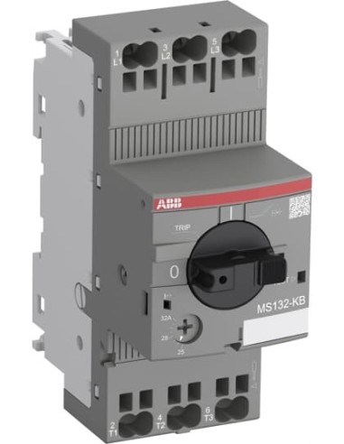 Wyłącznik silnikowy MS132-10KB z terminalami w technologii sprężynowej wtykowej RAIL