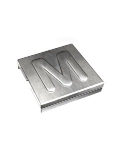 Oznacznik M  YID-CHAR-M 7TCG009470R0089 SS316 [9,2 x 8] Metaliczny