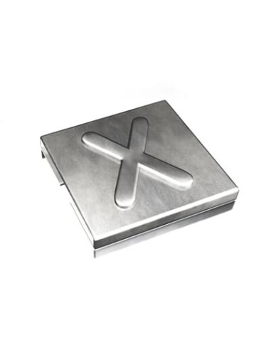 Oznacznik X  YID-CHAR-X 7TCG009470R0104 SS316 [9,2 x 8] Metaliczny