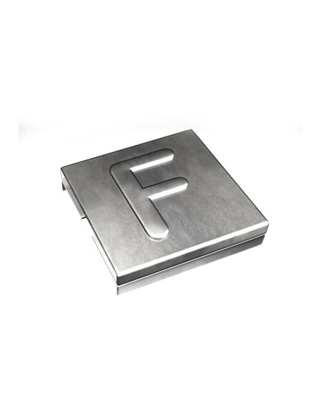 Oznacznik F  YID-CHAR-F 7TCG009470R0082 SS316 [9,2 x 8] Metaliczny