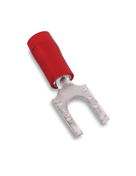 RA1203 STA-KON INS NYL FORK TERM FLG 22-16 No6 RED