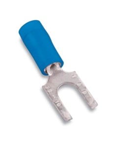 RB1203 STA-KON INSNYL FORK TERM FLG 18-14 No6 BLUE
