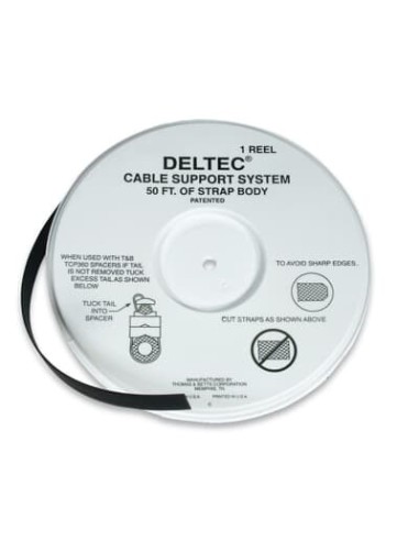 Taśma Deltec  696-41794 7TAA159090R0000 DEL [304,8m x 12,7mm] [113,2kG] -40°+85°C [K].Czarny UV