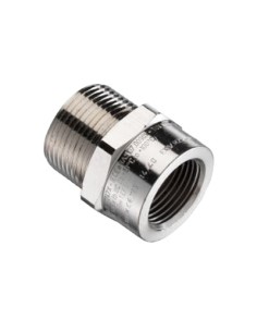 Złącze przejściowe gwintowane 3/4NPT - M16, Mosiądz niklowany