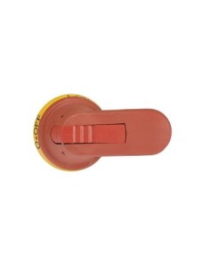 OHY80J6 Rączka żółto-czerwona IP65 długość 80mm na wałek 6mm oznaczenie: I-0 ON-OFF blokada kłódkowa w pozycji OFF blokad