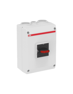 OTP45B3M Rozłącznik w obudowie 3P 400V AC22 63A obudowa IP65 plastikowa pokrętło czarne blokada drzwiczek w pozycji I (ON)