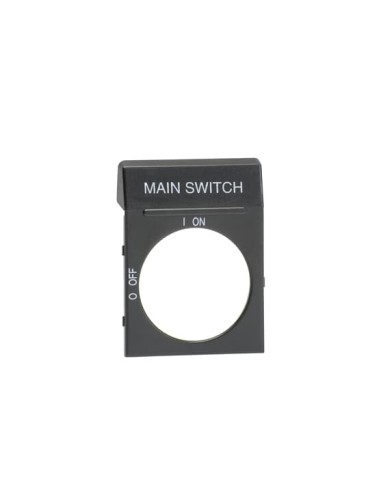 OPB2EN1 Czarna tabliczka z opisem MAIN SWITCH do pokręteł OH2_