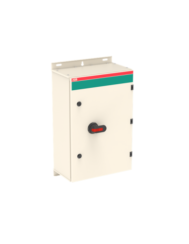 OT200KLUU3BZ Rozłącznik w obudowie 3P 400V AC22 200A obudowa IP65 z blachy stalowej rączka czarna blokada drzwiczek w pozyc