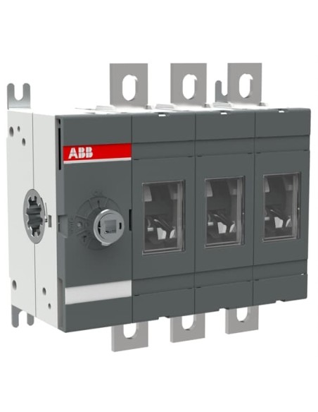 OT250E03 Rozłącznik izolacyjny 250A 3P napęd z przodu bez wałka i rączki montaż na płycie montażowej zestaw śrub do zacisk