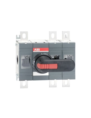 OT315E12P Rozłącznik izolacyjny 315A 3P napęd z przodu z wałkiem i czarną rączką IP65 montaż na płycie montażowej zestaw ś