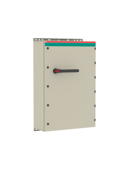 OT1000KLUU3BZ Rozłącznik w obudowie 3P 400V AC22 1000A obudowa IP65 z blachy stalowej rączka czarna blokada drzwiczek w poz