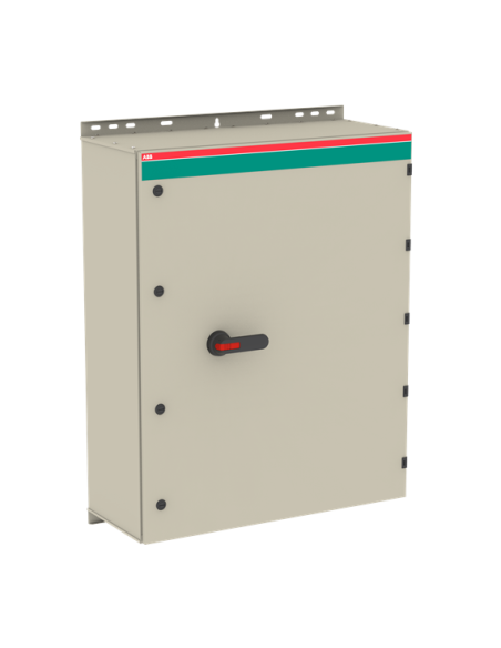 OT1250KLUU3BZ Rozłącznik w obudowie 3P 400V AC22 1250A obudowa IP65 z blachy stalowej rączka czarna blokada drzwiczek w poz