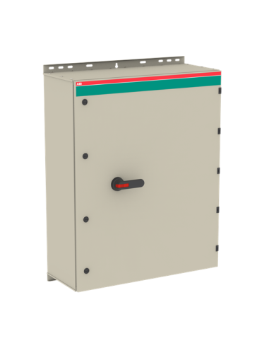 OT1600KLUU3BZ Rozłącznik w obudowie 3P 400V AC22 1600A obudowa IP65 z blachy stalowej rączka czarna blokada drzwiczek w poz