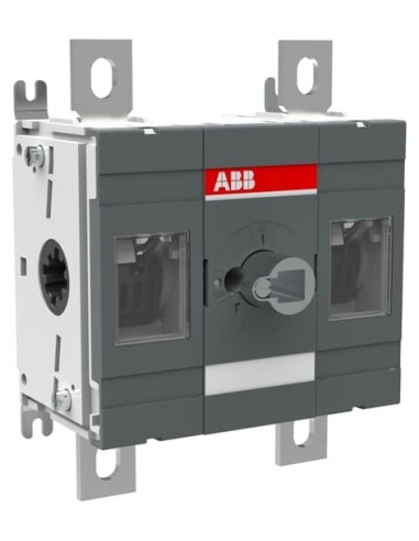 OT400E11 Rozłącznik izolacyjny 400A 2P napęd z przodu bez wałka i rączki montaż na płycie montażowej zestaw śrub do zacisk