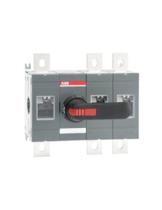 OT800E12P Rozłącznik izolacyjny 800A 3P napęd z przodu z wałkiem i czarną rączką IP65 montaż na płycie montażowej zestaw ś