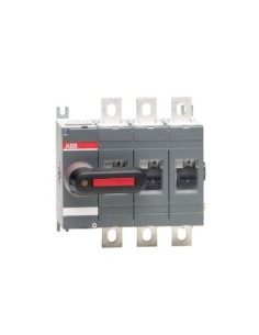 OT200E03K Rozłącznik izolacyjny 200A 3P napęd z przodu z rączką mocowaną na aparacie montaż na płycie montażowej zestaw śr