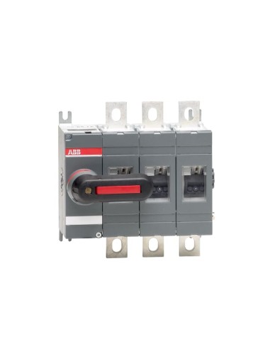 OT200E03K Rozłącznik izolacyjny 200A 3P napęd z przodu z rączką mocowaną na aparacie montaż na płycie montażowej zestaw śr