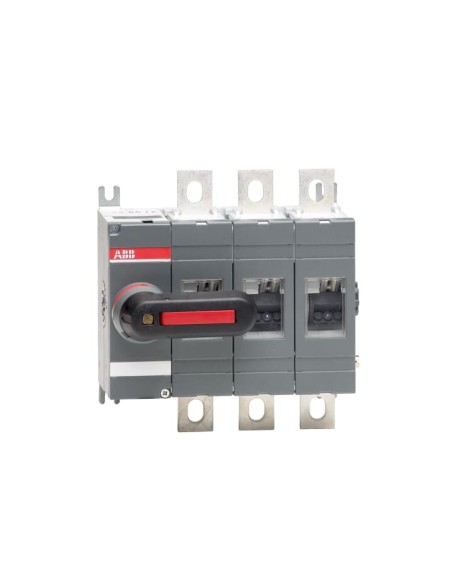 OT250E03K Rozłącznik izolacyjny 250A 3P napęd z przodu z rączką mocowaną na aparacie montaż na płycie montażowej zestaw śr