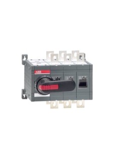 OT315E03CP Przełącznik (I-0-II) 315A 3P napęd z przodu z wałkiem i czarną rączką IP65 montaż na płycie montażowej zestaw ś