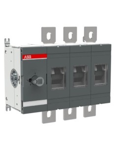 OT630E03 Rozłącznik izolacyjny 630A 3P napęd z przodu bez wałka i rączki montaż na płycie montażowej zestaw śrub do zacisk