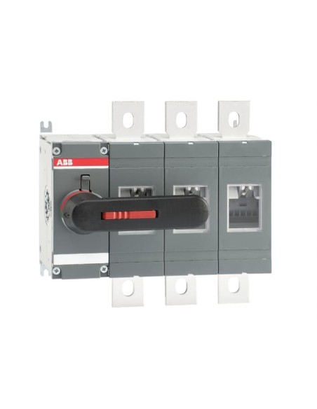 OT630E03K Rozłącznik izolacyjny 630A 3P napęd z przodu z rączką mocowaną na aparacie montaż na płycie montażowej zestaw śr