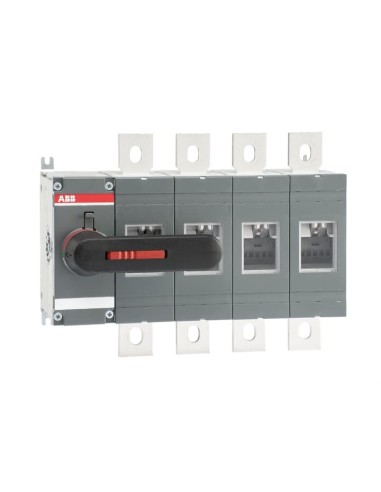 OT630E04K Rozłącznik izolacyjny 630A 4P napęd z przodu z rączką mocowaną na aparacie montaż na płycie montażowej zestaw śr