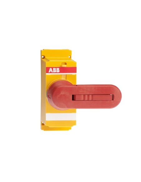 OSVY400BK Rączka żółto-czerwona do bezpośredniego montażu do OS315…400B J_K oznaczenie: Test OFF-ON Test-0-I blokada kłódkowa