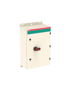 OT315KLUU4BZ Rozłącznik w obudowie 4P 400V AC22 315A obudowa IP65 z blachy stalowej rączka czarna blokada drzwiczek w pozyc