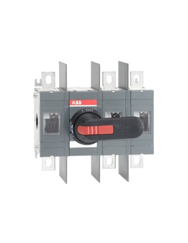 OT315E12WP Rozłącznik izolacyjny 315A 3P napęd z przodu z wałkiem i czarną rączką IP65 zwiększona odległość między biegunam