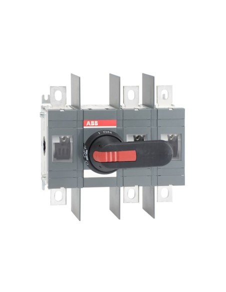 OT315E12WP Rozłącznik izolacyjny 315A 3P napęd z przodu z wałkiem i czarną rączką IP65 zwiększona odległość między biegunam