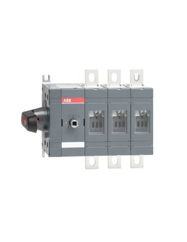 OT250ES03K Rozłącznik izolacyjny 250A 3P napęd z boku z rączką mocowaną na aparacie montaż na płycie montażowej zestaw śru