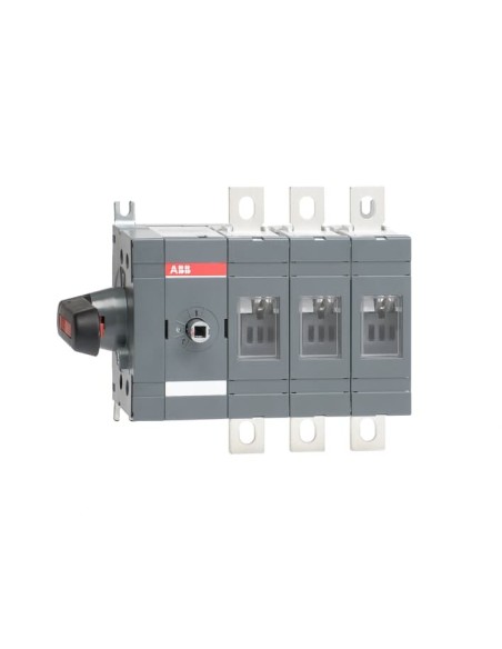 OT250ES03K Rozłącznik izolacyjny 250A 3P napęd z boku z rączką mocowaną na aparacie montaż na płycie montażowej zestaw śru