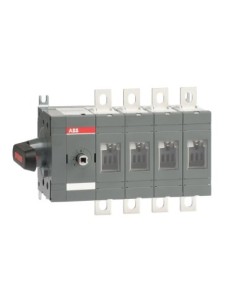 OT250ES04K Rozłącznik izolacyjny 250A 4P napęd z boku z rączką mocowaną na aparacie montaż na płycie montażowej zestaw śru