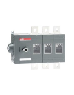 OT800ES03 Rozłącznik izolacyjny 800A 3P napęd z boku bez wałka i rączki montaż na płycie montażowej zestaw śrub do zaciskó