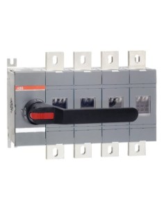 OT1000E04P Rozłącznik izolacyjny 1000A 4P napęd z przodu z wałkiem i czarną rączką IP65 montaż na płycie montażowej zestaw