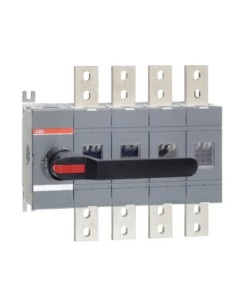 OT1600E04P Rozłącznik izolacyjny 1600A 4P napęd z przodu z wałkiem i czarną rączką IP65 montaż na płycie montażowej zestaw